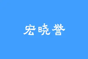 宏晓誉
