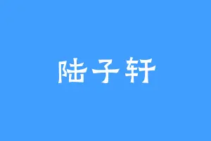 陆子轩