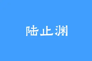 陆止渊