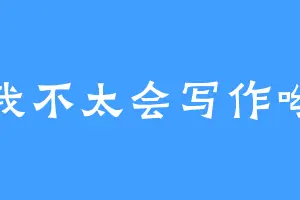 我不太会写作呦