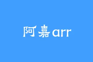 阿嘉arr