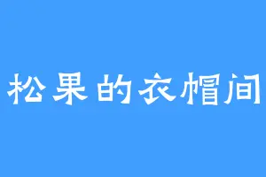 松果的衣帽间