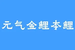 元气金鲤本鲤