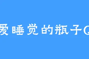 爱睡觉的瓶子Q