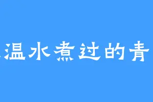 被温水煮过的青蛙