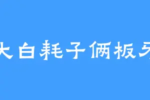 大白耗子俩板牙