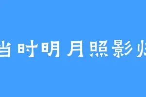 当时明月照影归