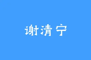 谢清宁