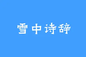 雪中诗辞