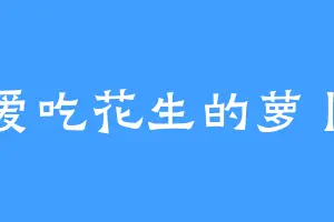爱吃花生的萝卜