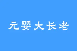 元婴大长老