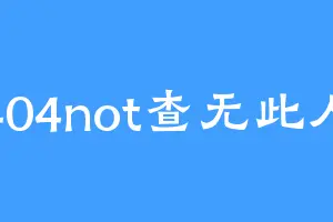 404not查无此人