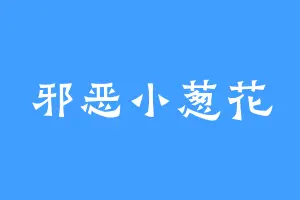 邪恶小葱花