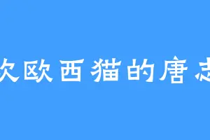 喜欢欧西猫的唐志楼