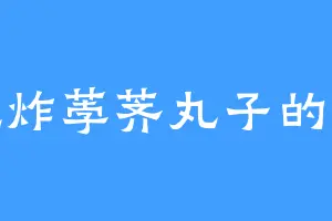 爱吃炸荸荠丸子的邢天