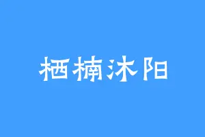 栖楠沐阳