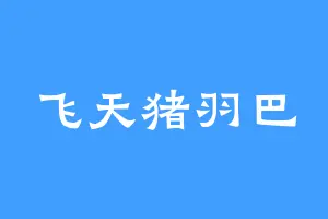 飞天猪羽巴