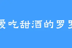 爱吃甜酒的罗罗
