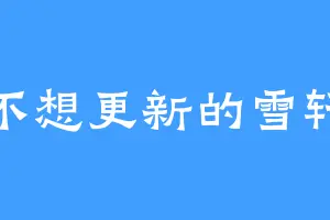 不想更新的雪轩